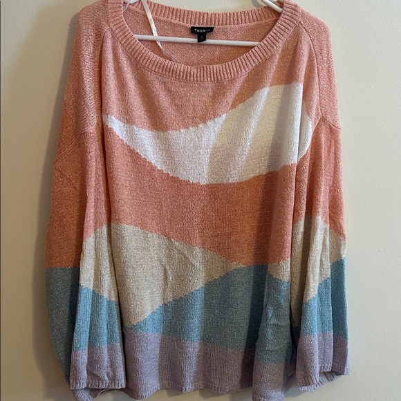 torrid Sweaters - Torrid Pastel Wave Sweater